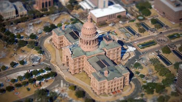 Texas Capitol Building Aerial View