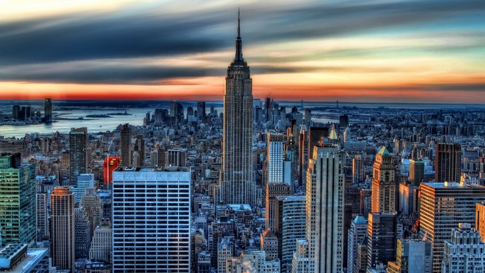New York City Skyline at Sunset