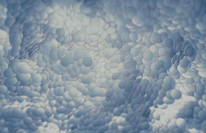 Abstract blue and white circular pattern