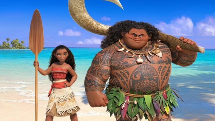 Moana and Maui from Moana