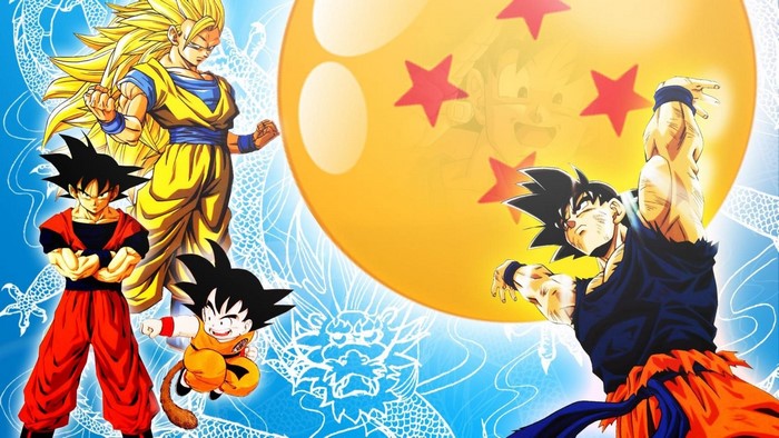 Goku from Dragon Ball Z with Dragon Balls