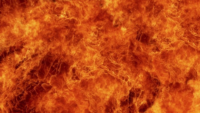 Fiery flames in motion