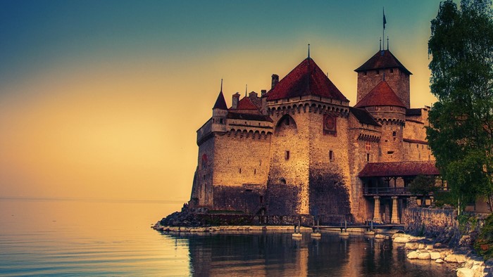 Chillon Castle on Geneva Lake
