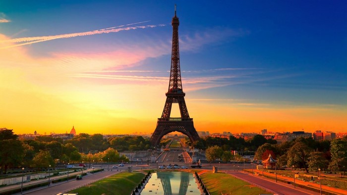 Eiffel Tower Paris Sunset