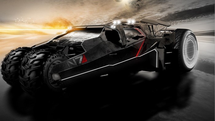 N7 Batmobile on a road