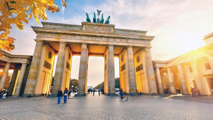 Brandenburg Gate in Berlin during autumn