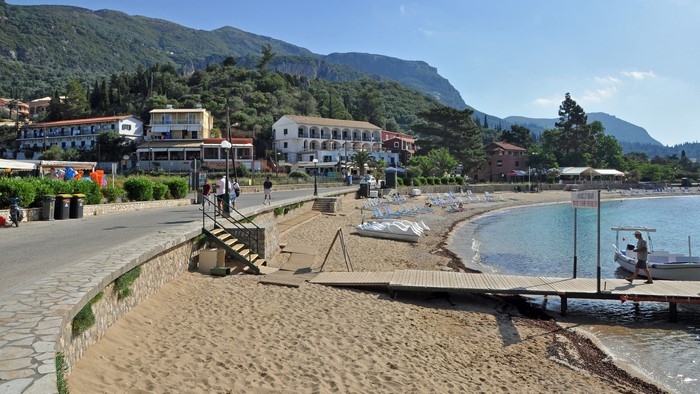 Paleokastritsa Corfu Greece Beachfront