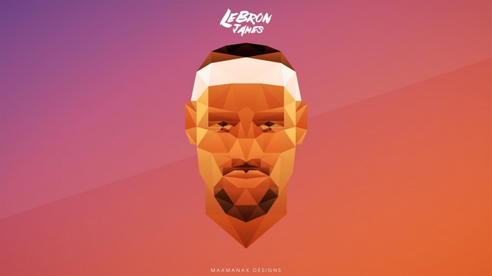 Lebron James Geometric Portrait