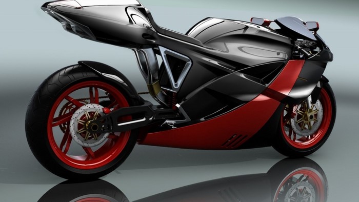 Black and red superbike concept