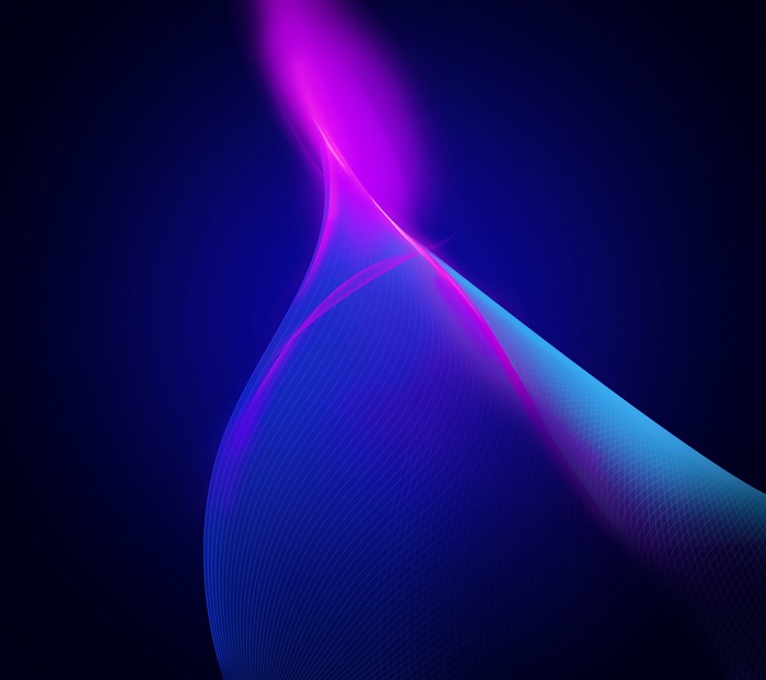 Abstract blue and pink flowing lines