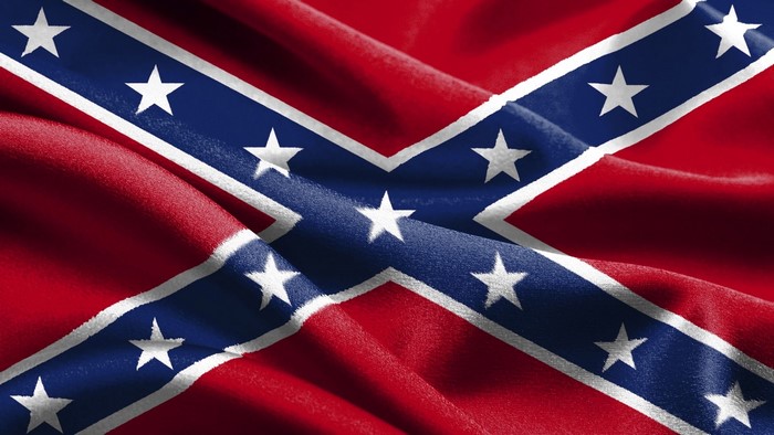 Confederate Flag Red and Blue Design