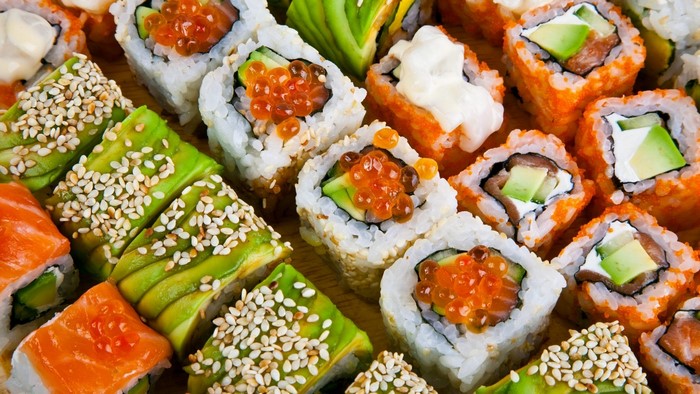 Assortment of Sushi Rolls