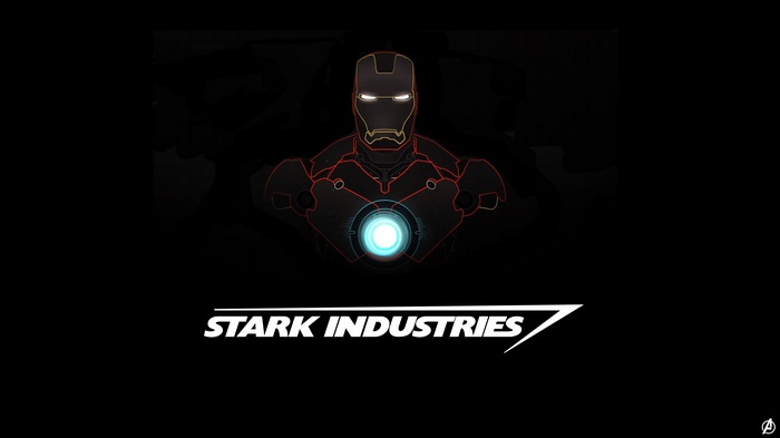 Iron Man from Stark Industries Minimalist Art