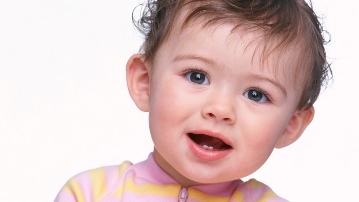Cute Baby with Curly Hair