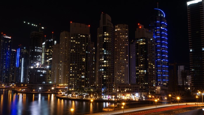 4K Dubai Skyline at Night