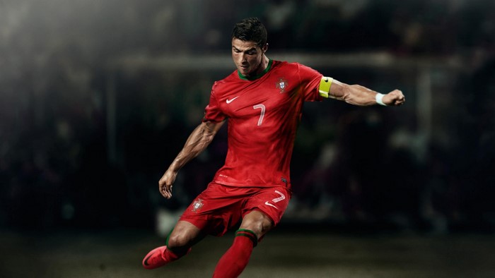 Cristiano Ronaldo in Action for Portugal