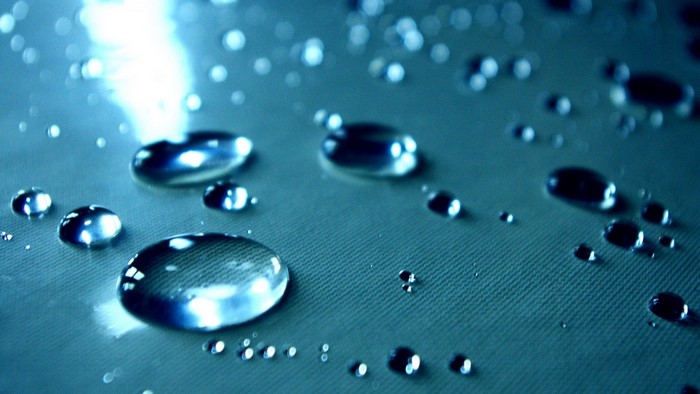 Water Drops on a Textured Surface
