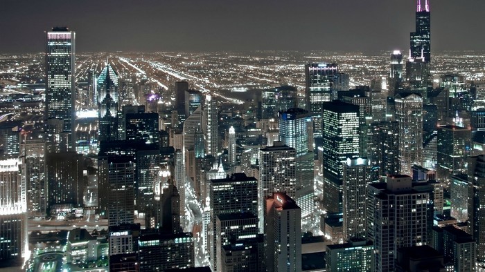 Chicago Night Cityscape