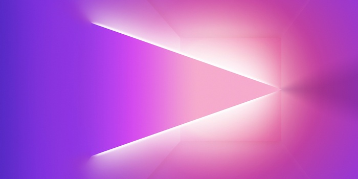 Abstract geometric shapes with neon light