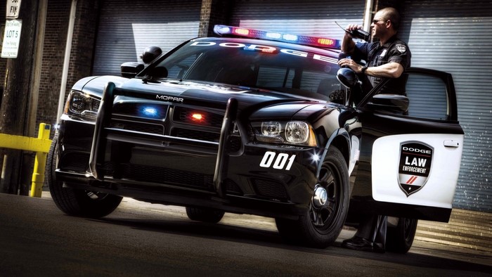 Dodge Law Enforcement Police Car with Officer