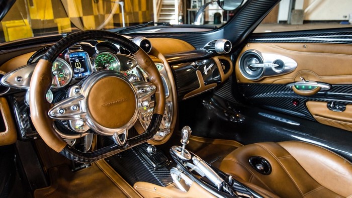 Pagani Huayra Interior with Leather and Carbon Fiber