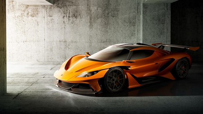 Orange Apollo Arrow Concept Car