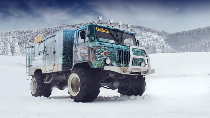 Gaz 66 Truck in Snowy Landscape