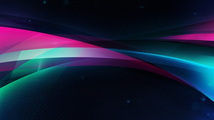 Abstract Swirls of Pink, Teal, and Blue