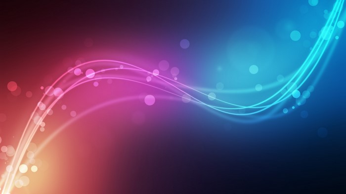 Abstract light waves and bokeh