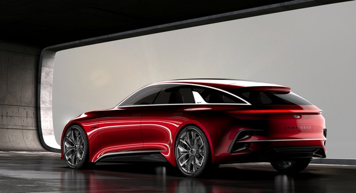 Kia Proceed Concept car rear view 4K