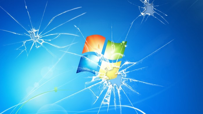 Windows 7 Cracked Screen Wallpaper