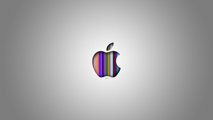 Apple Logo with Colorful Stripes