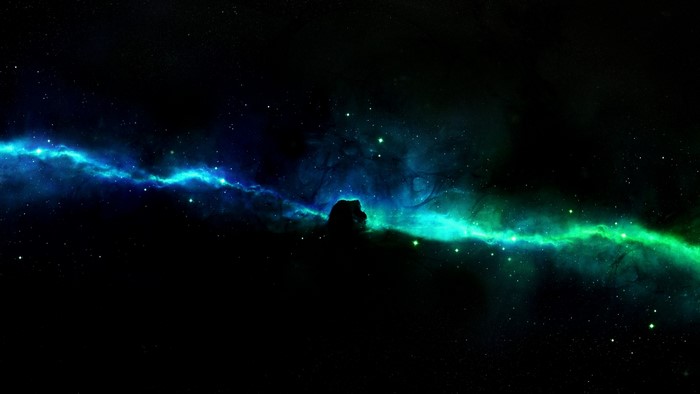 Dark Space Nebula with Stars