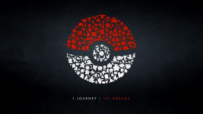 Pokemon Go Pokeball Made of Pokemon Silhouettes