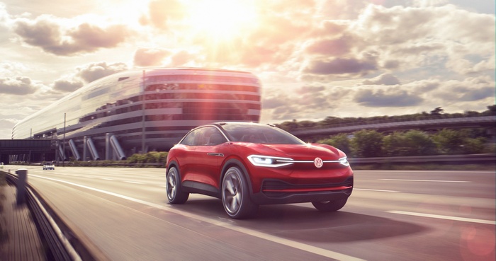 Volkswagen ID Crozz concept car on highway