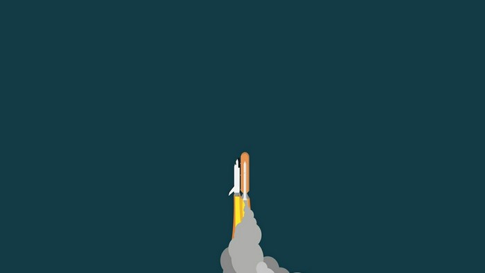 Space Shuttle Blasting Off