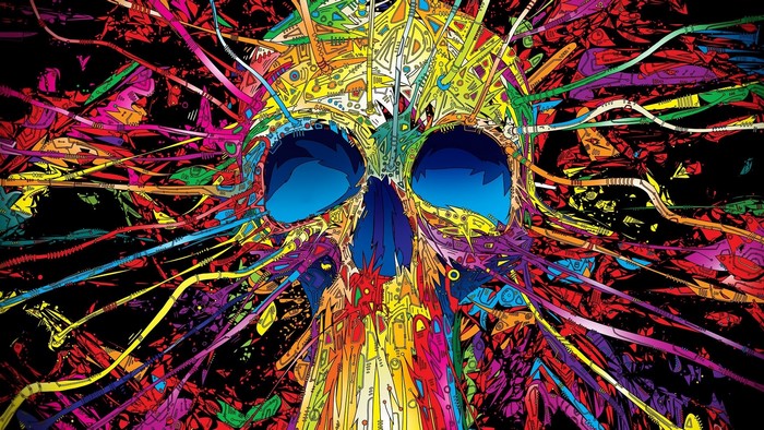 Psychedelic Trippy Skull Art