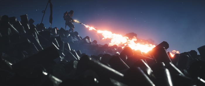 Flame Trooper with Flamethrower in Battlefield 1 4K
