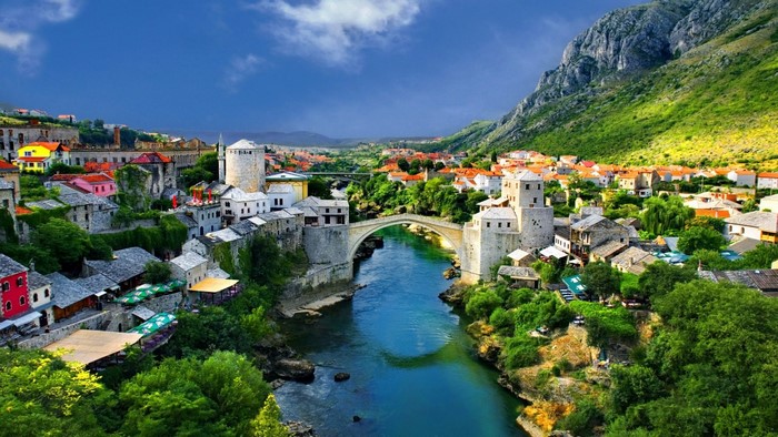 Stari Most Bridge in Mostar, Bosnia and Herzegovina