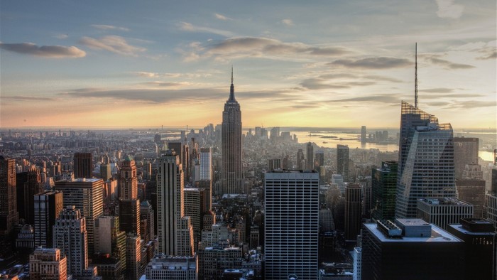 New York City Skyline at Sunset