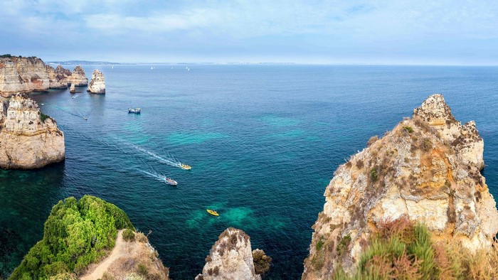 Rock Formations and Ocean Panorama in Portugal
