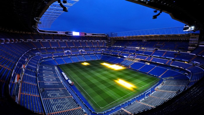 Santiago Bernabeu Stadium at Night