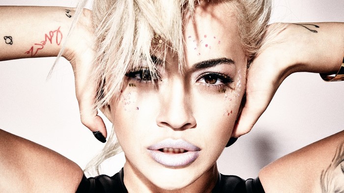 Singer Rita Ora with Glitter Makeup