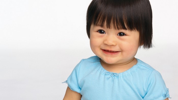 Cute Baby Girl Smiling