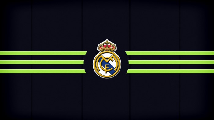 Real Madrid Club Crest with Green Stripes