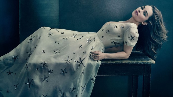 Emilia Clarke in a star-covered dress