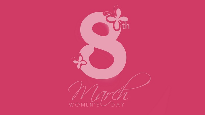 8 March Women's Day 4K Pink Background