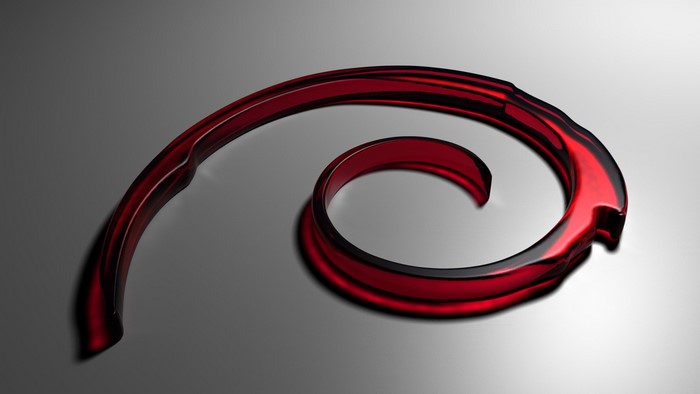 Debian Linux logo 3D render