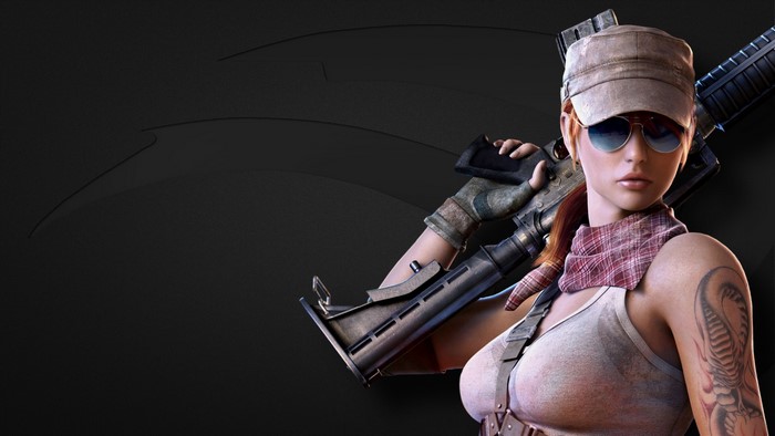 Woman with rifle in Point Blank