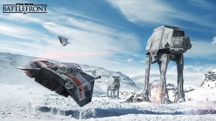 Star Wars Battlefront AT-AT Walker and Snowspeeder Battle